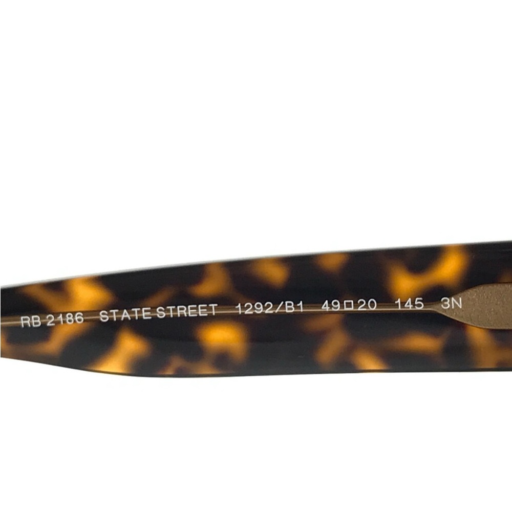 New~Ray-ban State Street Gradient Brown Tortoise RB2186 Standard Size Beautiful! - Picture 10 of 15